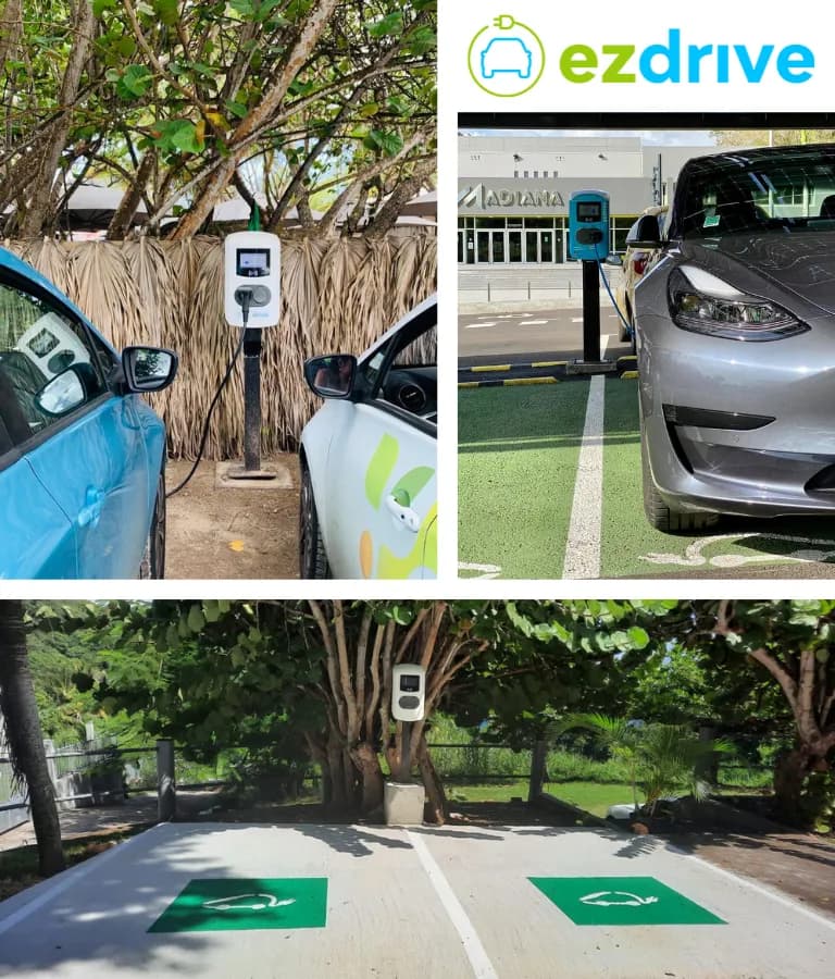 Mobilité électrique en Martinique, paysage tropical